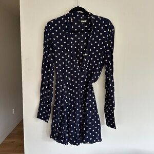 Reformation Polka Dot Mini Wrap Dress